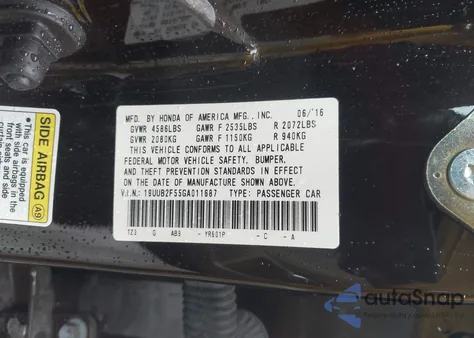 2016 Acura Tlx V6 Tech z USA, uszkodzony, nr VIN 19UUB2F55GA011687